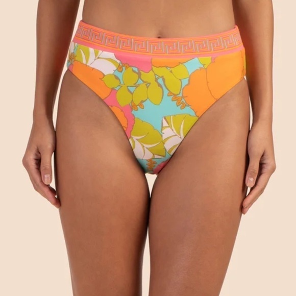 NWT Trina Turk High Waist Bikini Bottom Size 12 - Picture 1 of 7